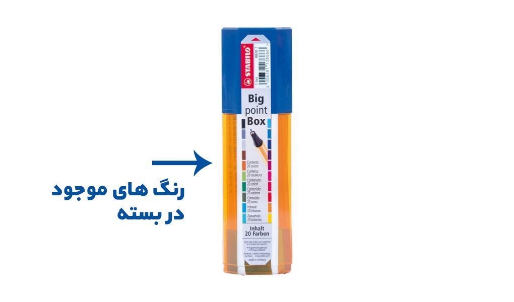 تصویر روان‌نویس 20 رنگ استابیلو مدل Point 88 Fineliner