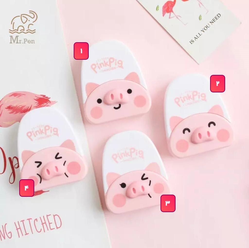 تصویر غلط گیر نواری خوک Pink Pig مدل CT-3486