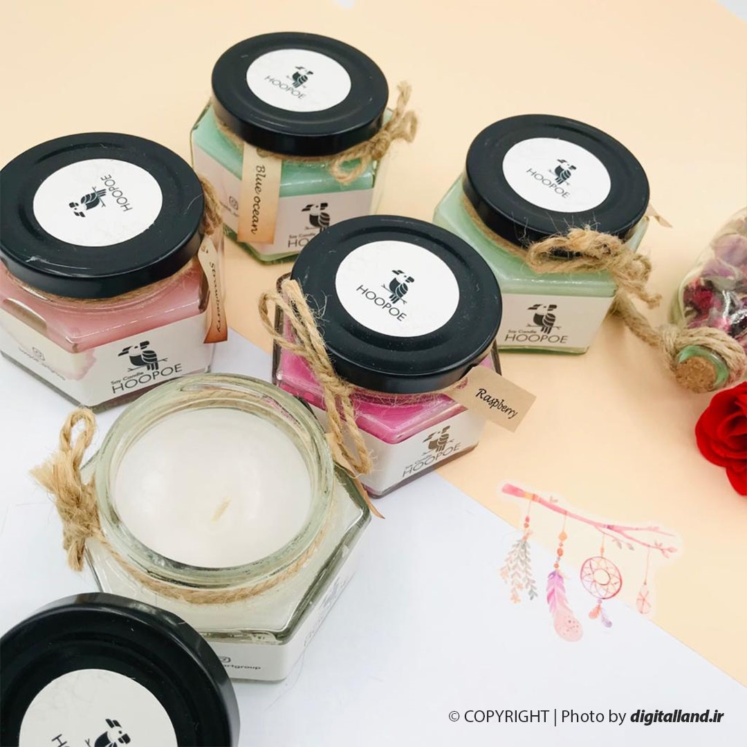 تصویر شمع عطری Hoopo مدل شش ضلعی