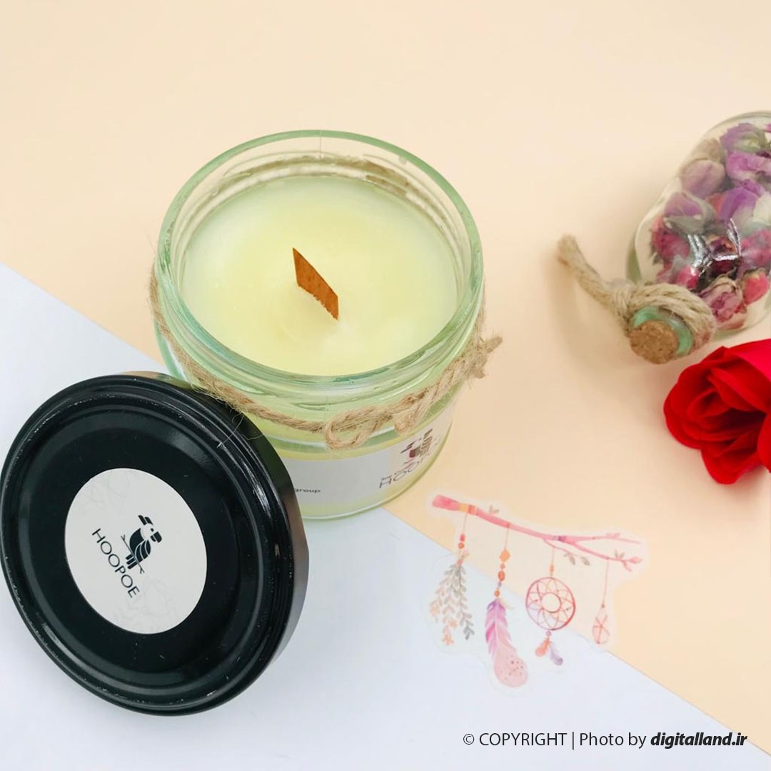 تصویر شمع عطری Hoopo مدل شیشه گرد