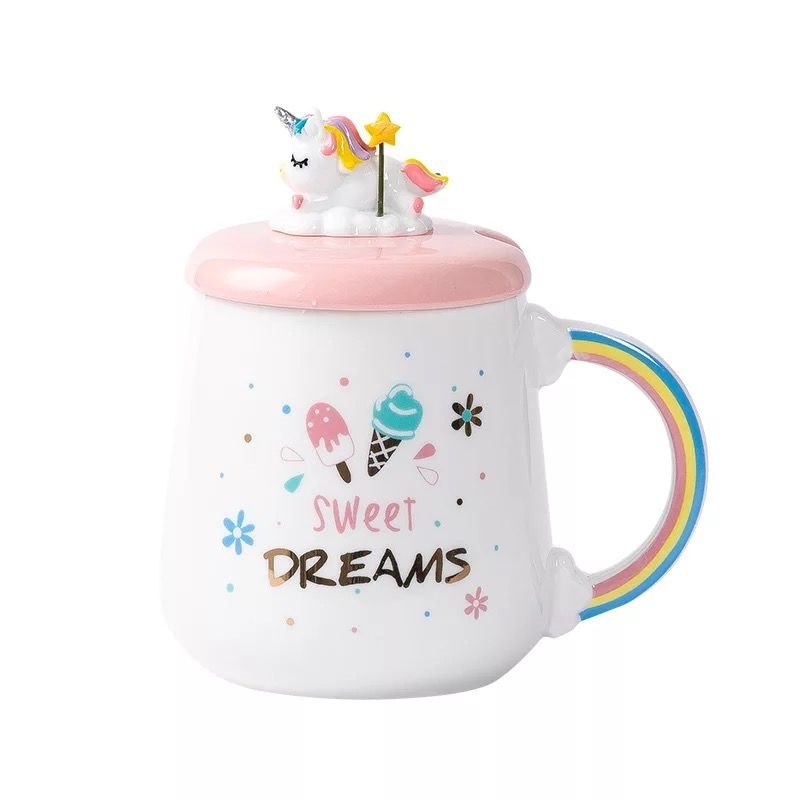 تصویر ماگ سرامیکی CUP یونیکورن سفید