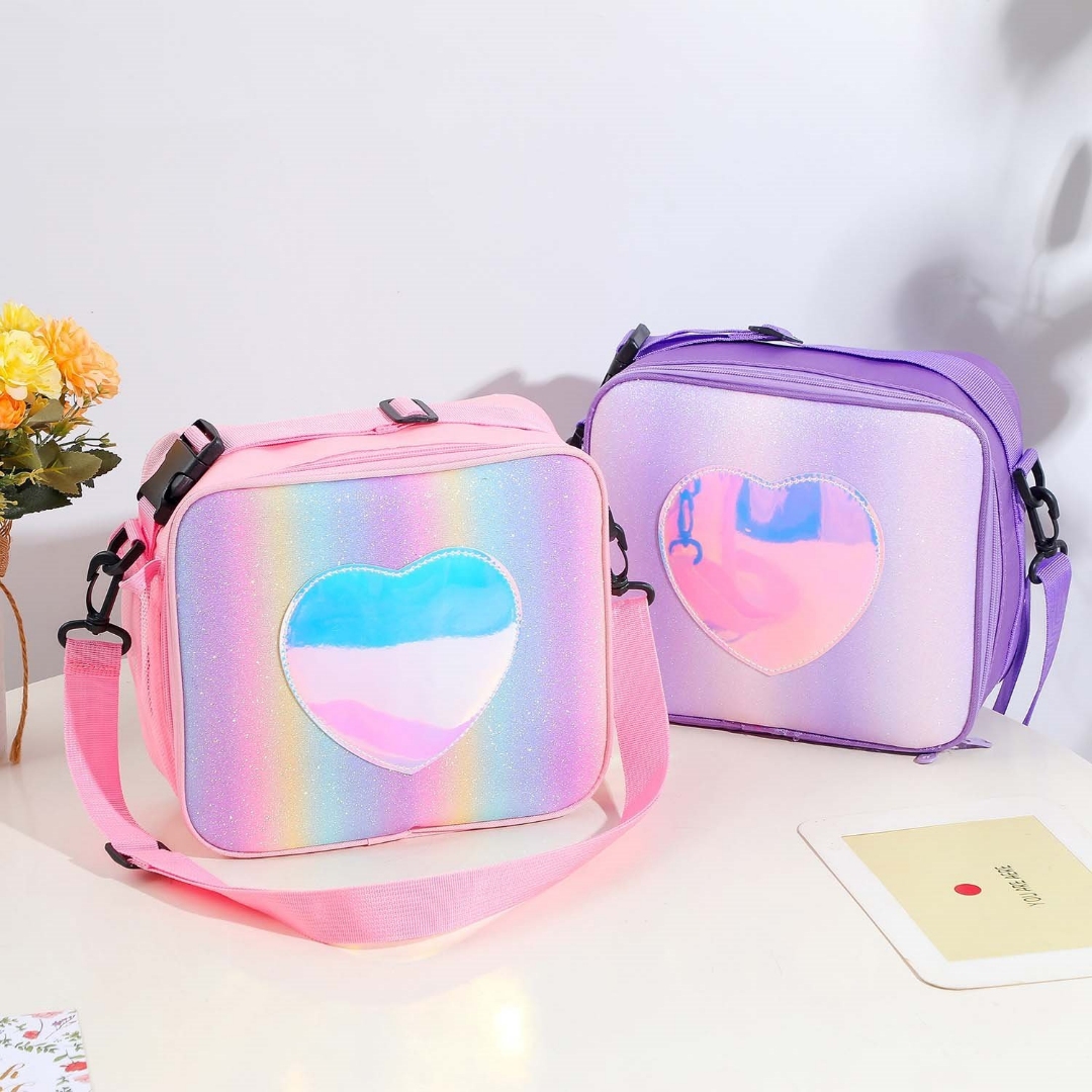تصویر کیف غذا Lunch Bag قلب هلوگرامی