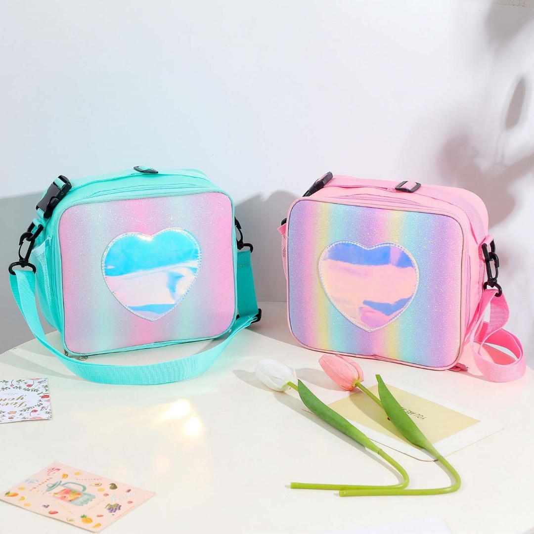 تصویر کیف غذا Lunch Bag قلب هلوگرامی