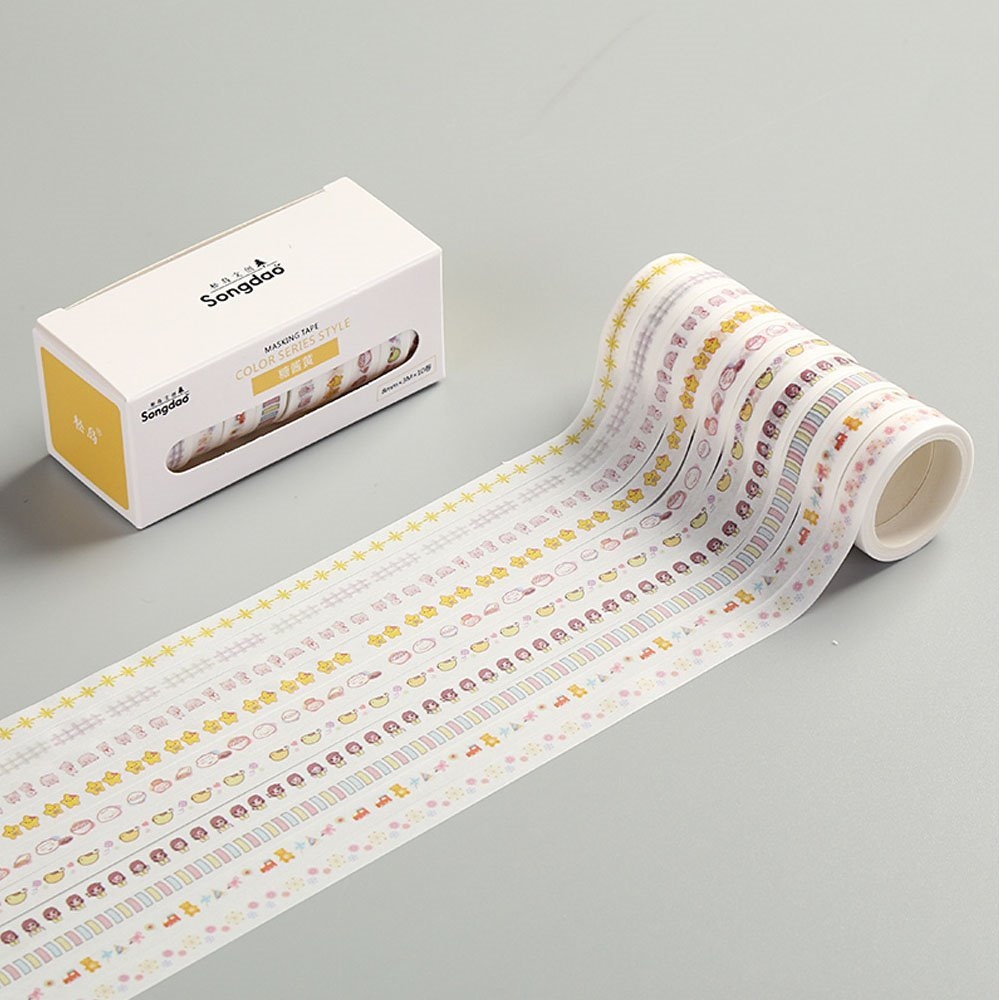 تصویر بسته 10 عددی چسب واشی Masking Tape