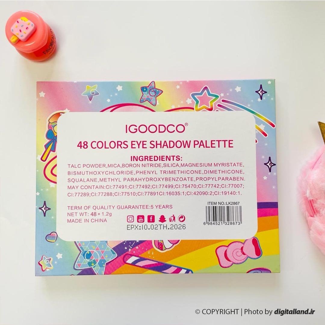 تصویر سایه چشم 48 رنگ یونیکورن Igoodco