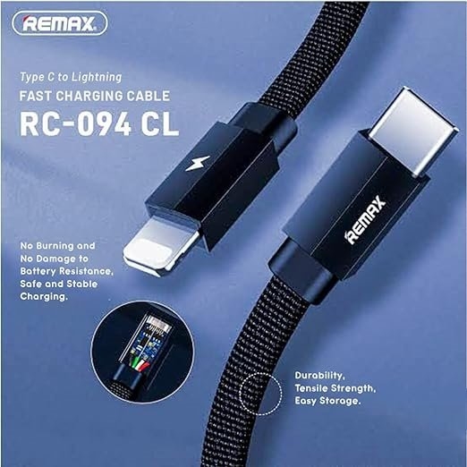 تصویر کابل  تبدیل RC-094cl Type-C to Lightning