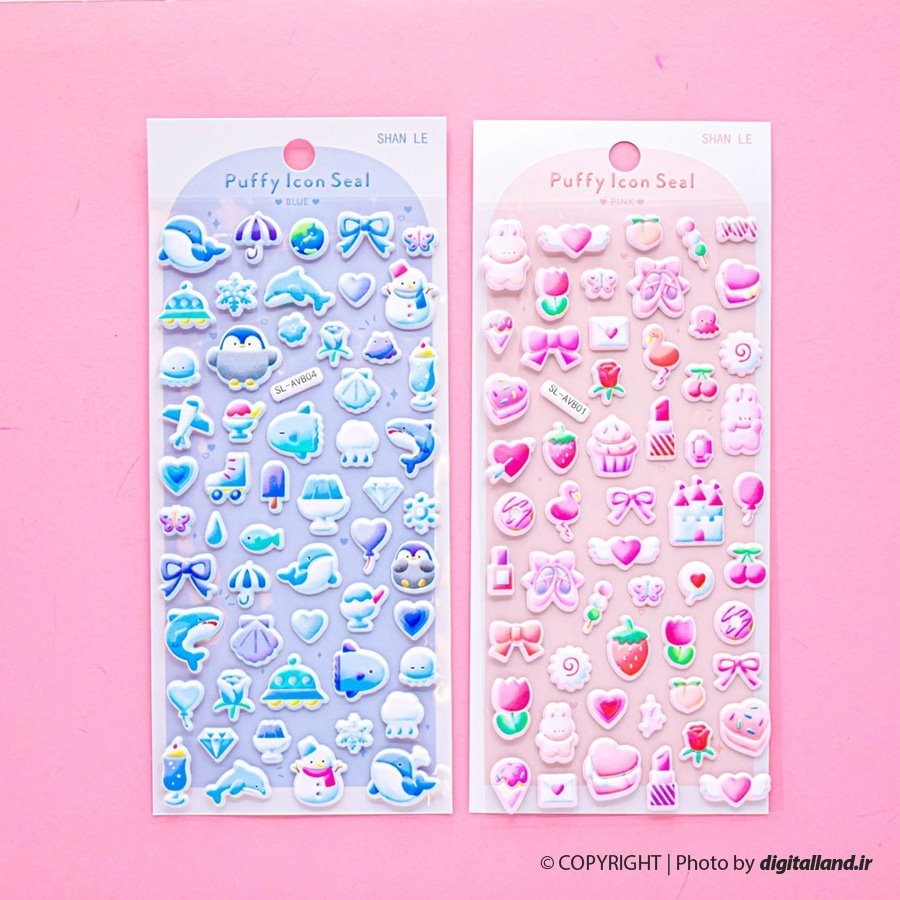 تصویر استیکر برجسته فانتزی Puffy Icon Seal