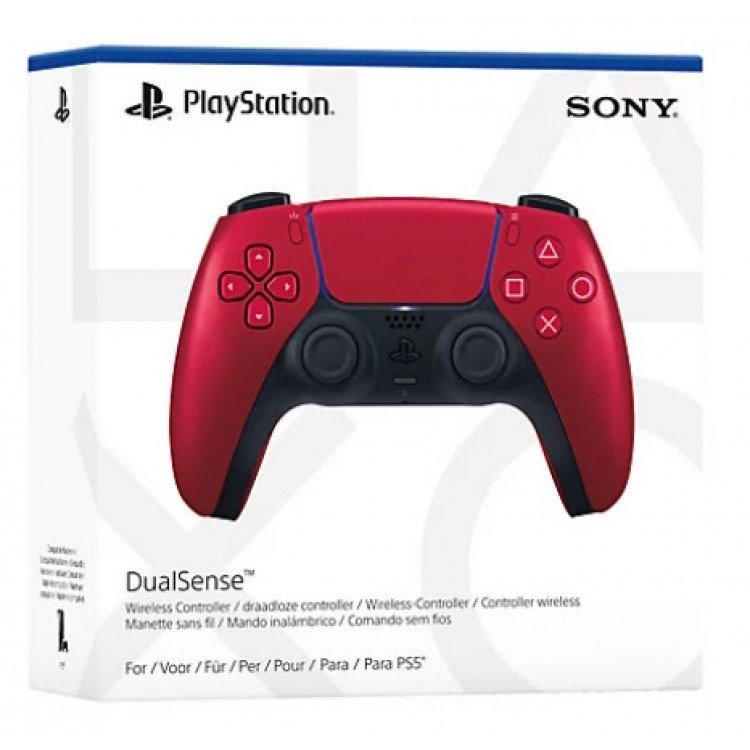 تصویر دسته بازی پلی استیشن dualsense volcanic red ps5 - قرمز متالیک