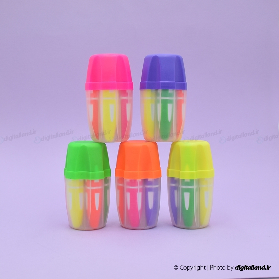تصویر بسته 5 عددی مینی هایلایتر Schoolfans FA92320