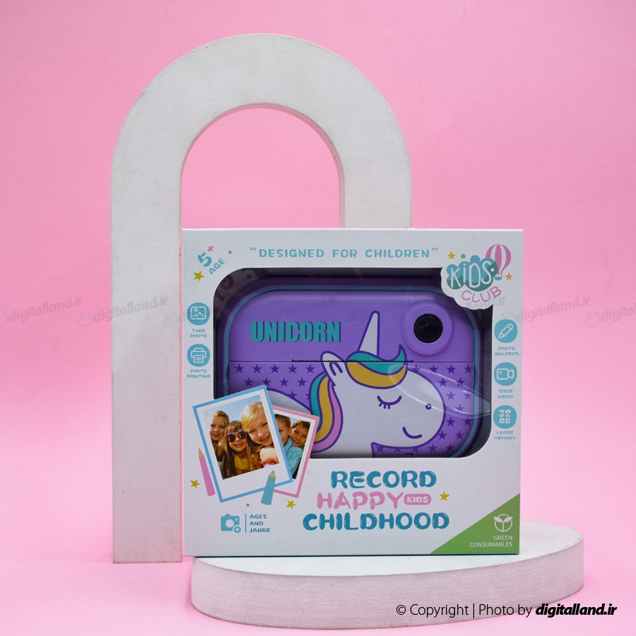 تصویر دوربین عکاسی چاپ فوری یونیکورن Kids camera