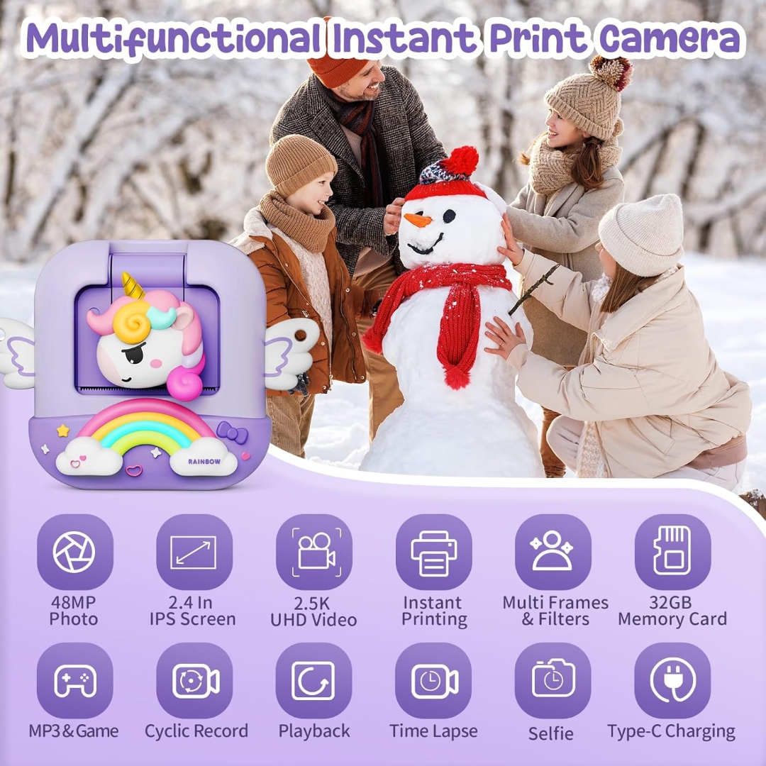 تصویر دوربین عکاسی چاپ سریع یونیکورن Print Camera