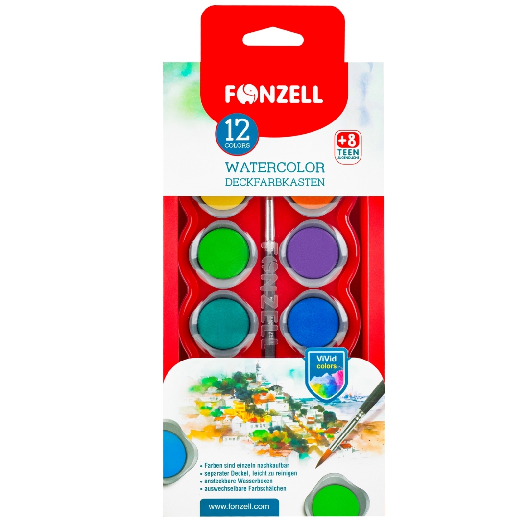 تصویر آبرنگ 12 رنگ Fonzell 685040