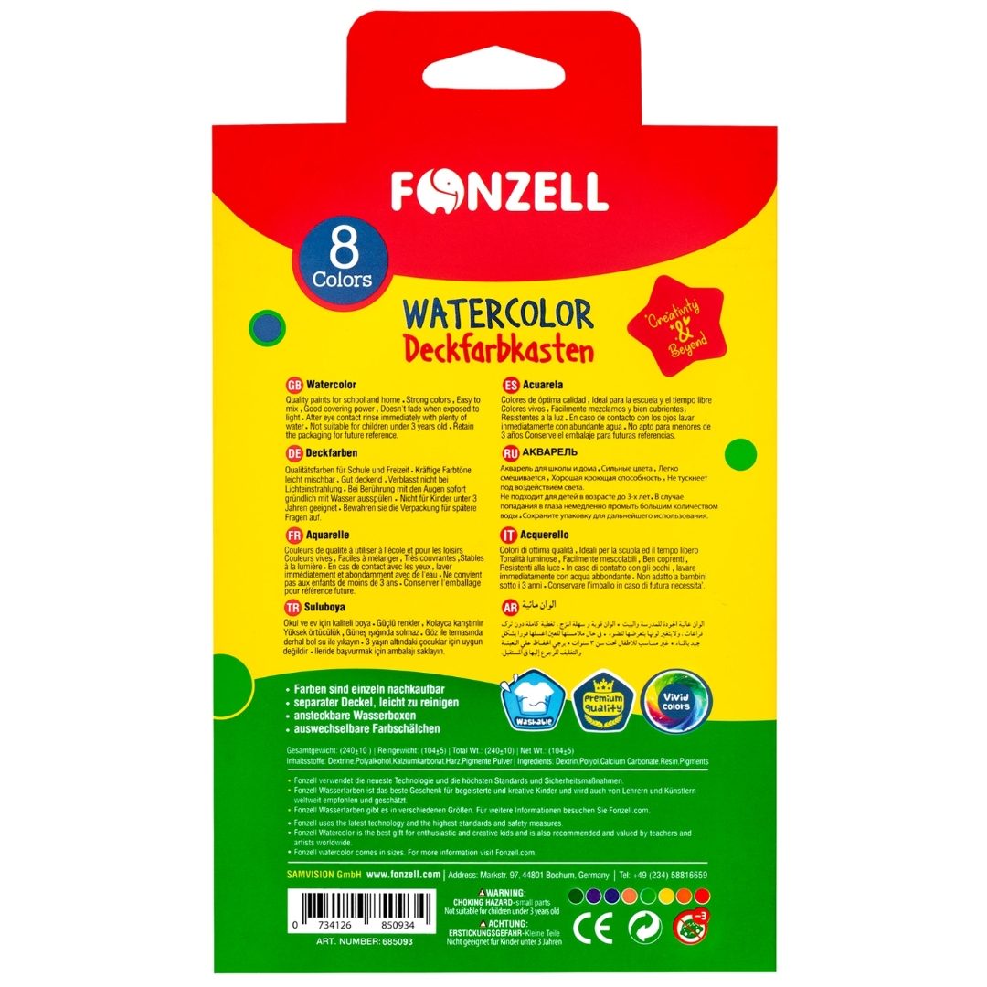 تصویر آبرنگ 8 رنگ Fonzell 685093