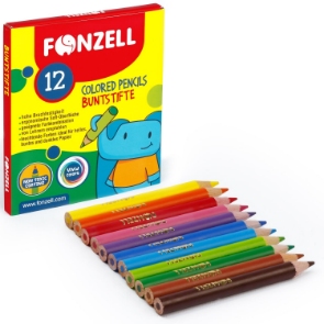 تصویر مداد رنگی مینی 12 رنگ Fonzell 685073