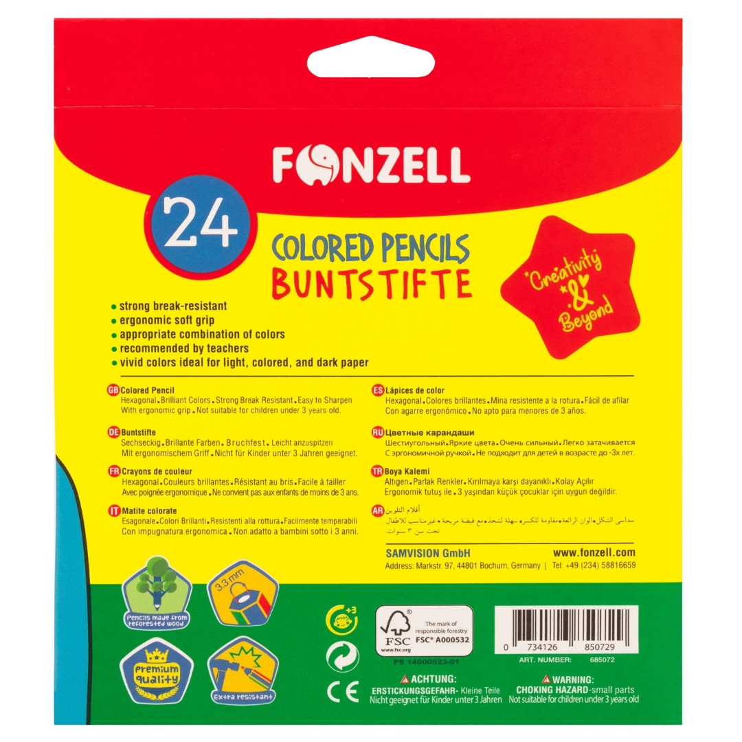 تصویر مداد رنگی 24 رنگ Fonzell 685072
