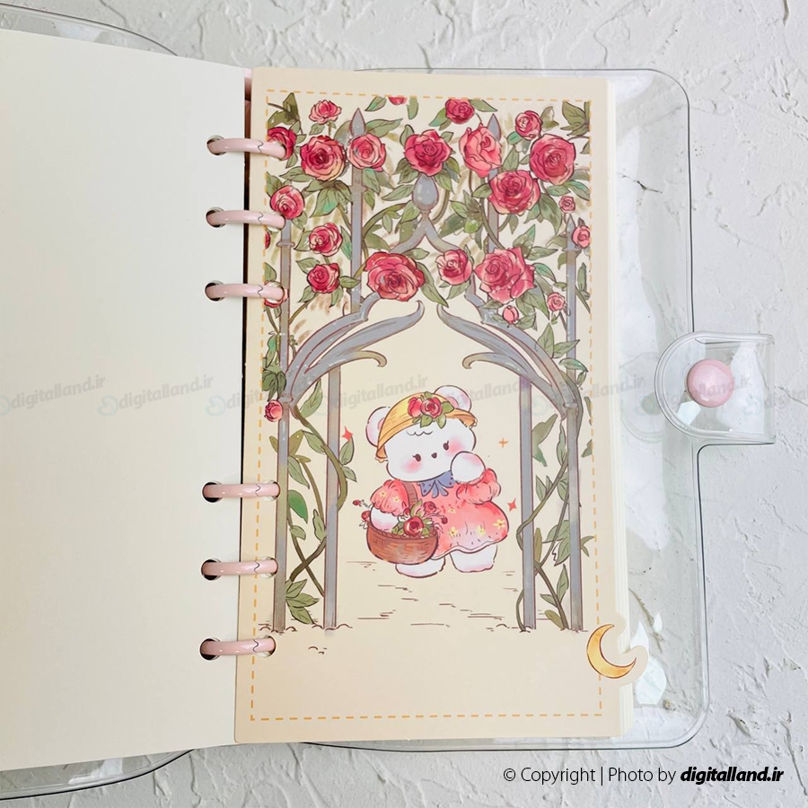 تصویر دفتر کلاسوری شفاف Rose Manor