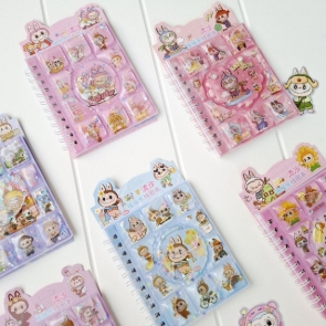 تصویر دفتر یادداشت آکواریومی لبوبو LABUBU